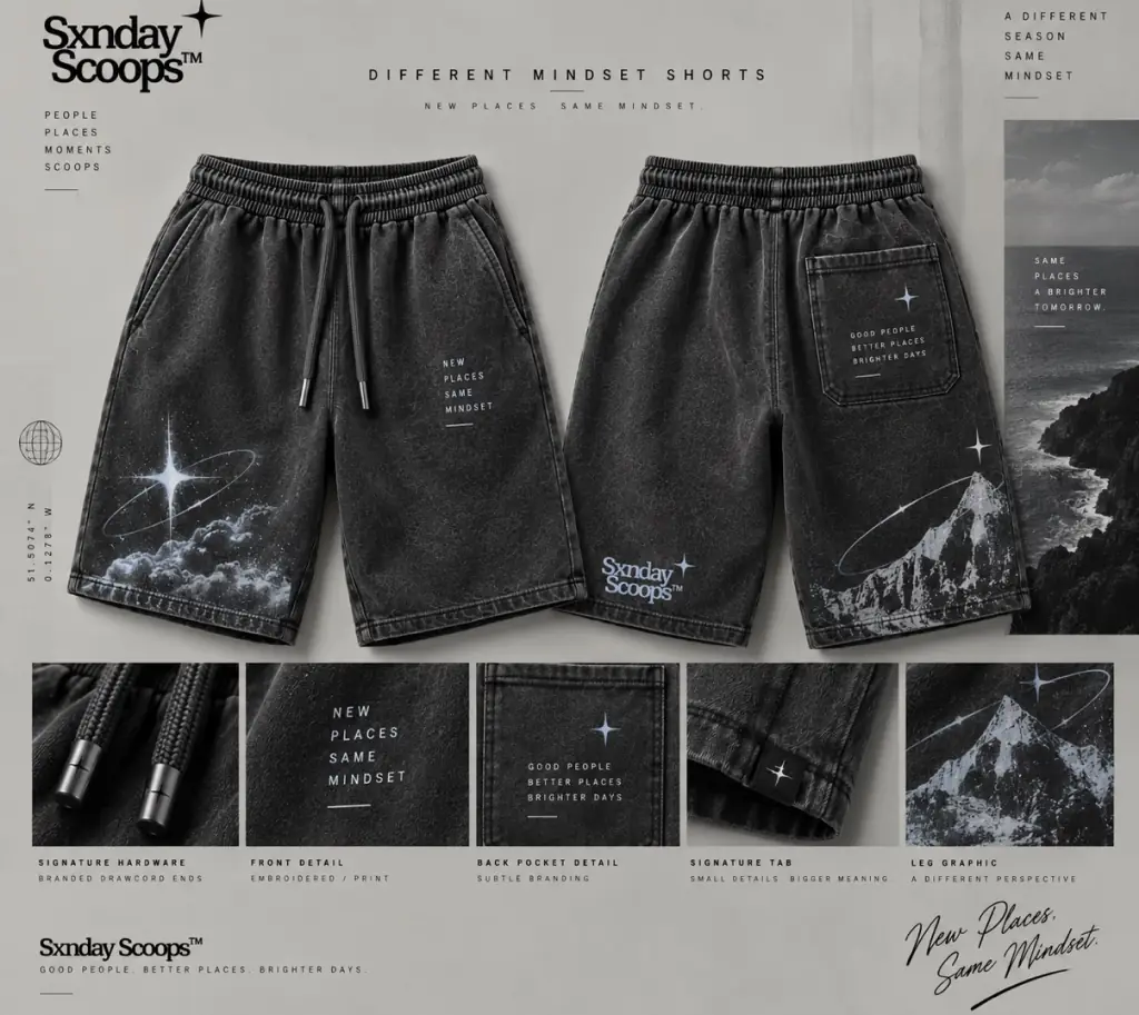 Different Mindset Shorts, front