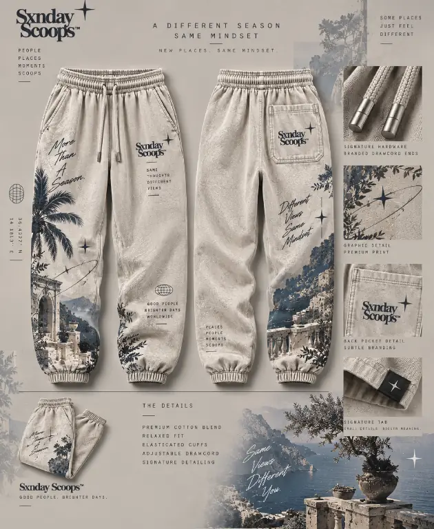 Coastal Chalk Joggers, front
